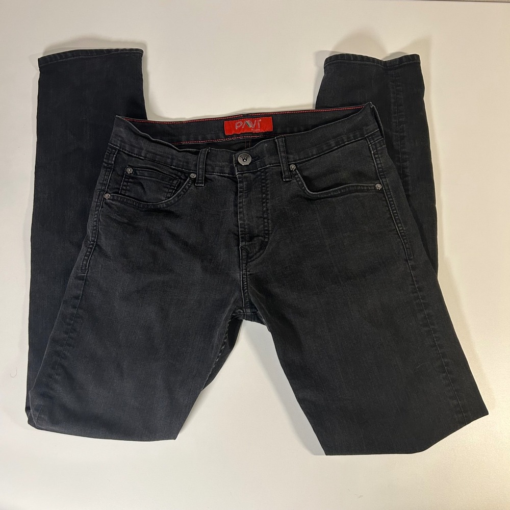 PAVI ITALY premium denim black Jeans Men Sz 32 Slim Fit Normcore Streetwear goth